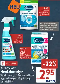 Aldi Süd DR. BECKMANN Haushaltsreiniger Angebot