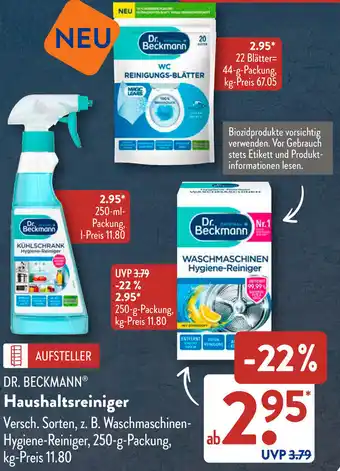 Aldi Süd DR. BECKMANN Haushaltsreiniger Angebot