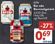Aldi Süd ASTRA Bier oder Biermischgetränk Angebot