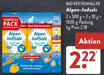Aldi Süd BAD REICHENHALLER Alpen-Jodsalz Angebot