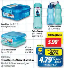 Lidl SISTEMA Trinkflasche/Frischhaltebox Angebot