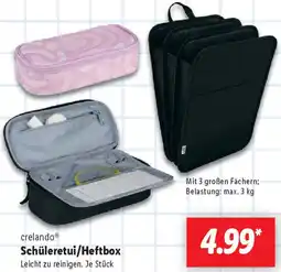 Lidl crelando Schüleretui/Heftbox Angebot