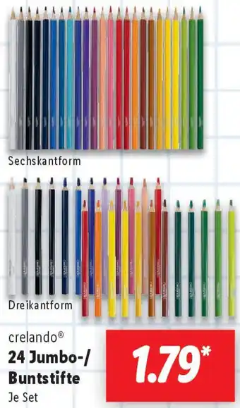 Lidl crelando 24 Jumbo/ Buntstifte Angebot