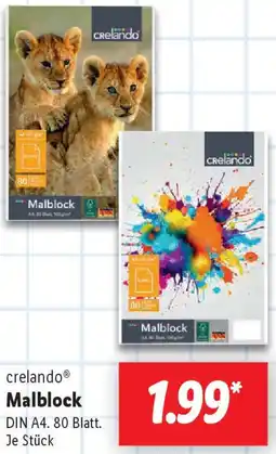 Lidl crelando Malblock Angebot