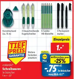 Lidl crelando Schreibwaren Angebot