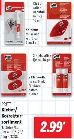 Lidl PRITT Klebe-/ Korrektursortiment Angebot
