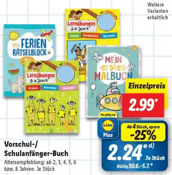 Lidl Vorschul-/ Schulanfänger-Buch Angebot