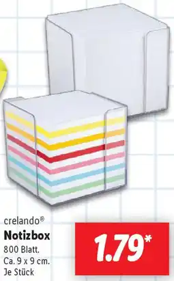 Lidl crelando Notizbox Angebot