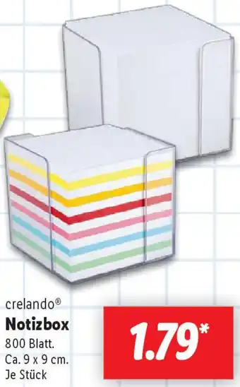 Lidl crelando Notizbox Angebot