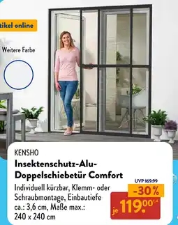 Aldi Süd KENSHO Insektenschutz-Alu Doppelschiebetür Comfort Angebot