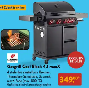 Aldi Süd LANDMANN Gasgrill Cool Black 4.1 maxX Angebot