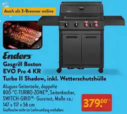 Aldi Süd Enders Gasgrill Boston EVO Pro 4 KR Turbo II Shadow, inkl. Wetterschutzhülle Angebot