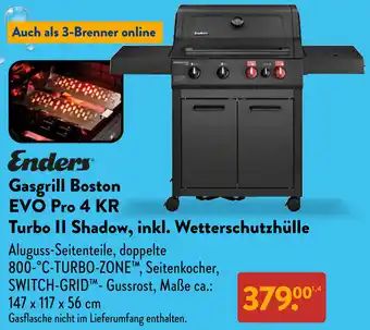 Aldi Süd Enders Gasgrill Boston EVO Pro 4 KR Turbo II Shadow, inkl. Wetterschutzhülle Angebot