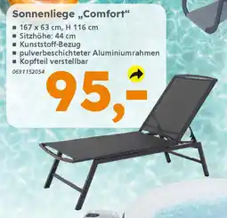 Globus Baumarkt Sonnenliege ,,Comfort" Angebot