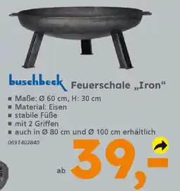 Globus Baumarkt buschbeck Feuerschale „Iron" Angebot