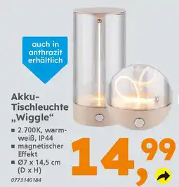 Globus Baumarkt Akku- Tischleuchte ,,Wiggle" Angebot