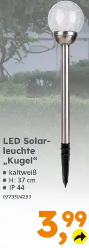 Globus Baumarkt LED Solar- leuchte „Kugel" Angebot