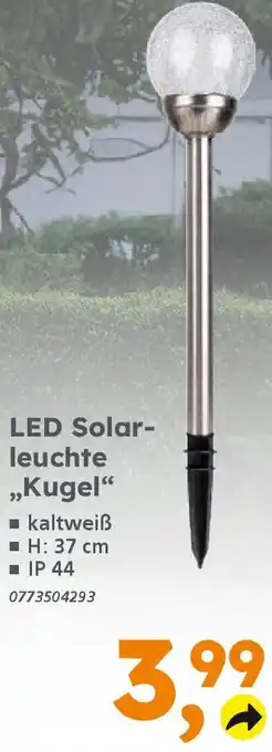 Globus Baumarkt LED Solar- leuchte „Kugel" Angebot