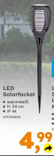 Globus Baumarkt LED Solarfackel Angebot