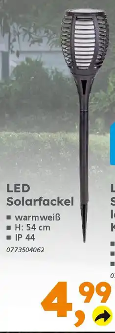 Globus Baumarkt LED Solarfackel Angebot