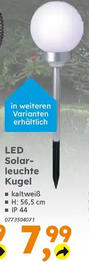 Globus Baumarkt LED Solarleuchte Kugel Angebot