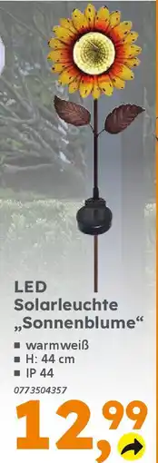 Globus Baumarkt LED Solarleuchte ,,Sonnenblume" Angebot