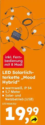 Globus Baumarkt LED Solarlichterkette ,,Mood Hybrid“ Angebot