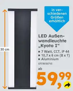 Globus Baumarkt LED Außenwandleuchte „Kyoto I" Angebot