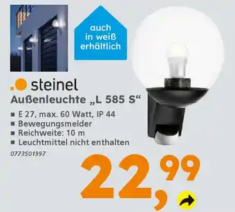 Globus Baumarkt steinel Außenleuchte ,,L 585 S❝ Angebot