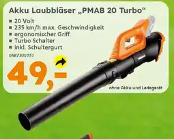 Globus Baumarkt PRIMASTER Akku Laubbläser „PMAB 20 Turbo" Angebot