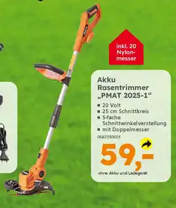 Globus Baumarkt PRIMASTER Akku Rasentrimmer ,,PMAT 2025-1" Angebot