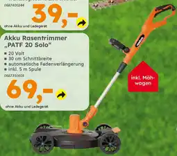 Globus Baumarkt PRIMASTER Akku Rasentrimmer ,PATF 20 Solo" Angebot