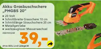 Globus Baumarkt PRIMASTER Akku Grasbuschschere ,,PMGBS 20" Angebot