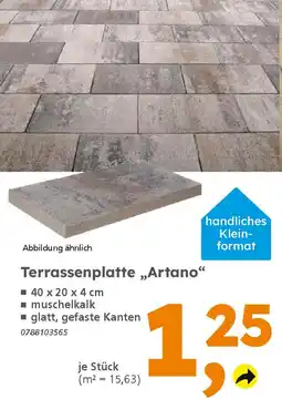 Globus Baumarkt Terrassenplatte „Artano" Angebot