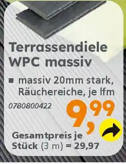 Globus Baumarkt Terrassendiele WPC massiv Angebot