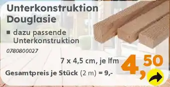 Globus Baumarkt Unterkonstruktion Douglasie Angebot
