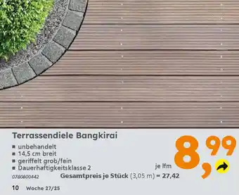 Globus Baumarkt Terrassendiele Bangkirai Angebot