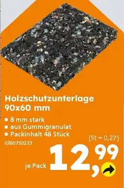 Globus Baumarkt Holzschutzunterlage 90x60 mm Angebot