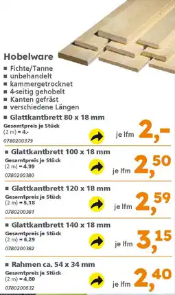 Globus Baumarkt Hobelware Angebot