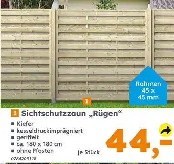 Globus Baumarkt Sichtschutzzaun „Rügen“ Angebot