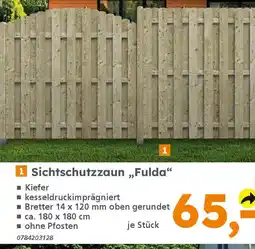 Globus Baumarkt Sichtschutzzaun „Fulda" Angebot