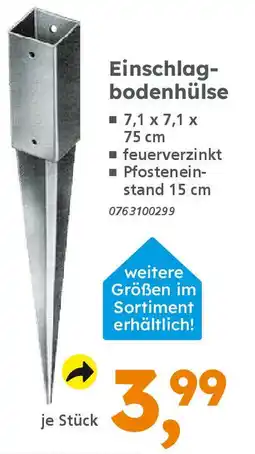 Globus Baumarkt Einschlagbodenhülse Angebot