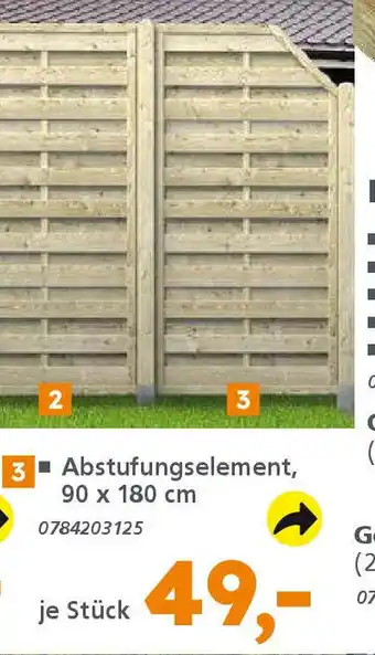 Globus Baumarkt Abstufungselement, 90 x 180 cm Angebot