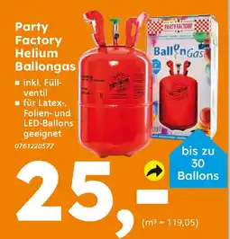 Globus Baumarkt Party Factory Helium Ballongas Angebot
