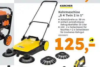 Globus Baumarkt KARCHER Kehrmaschine ,,S 4 Twin 2 in 1" Angebot