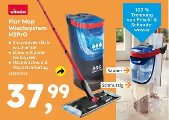 Globus Baumarkt vileda Flat Mop Wischsystem H2PRO Angebot