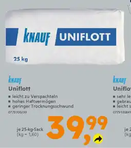 Globus Baumarkt KNAUF Uniflott Angebot