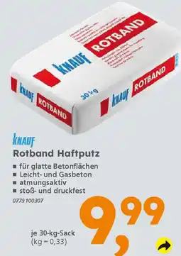 Globus Baumarkt KNAUF Rotband Haftputz Angebot