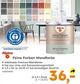 Globus Baumarkt Alpina Feine Farben Wandfarbe Angebot