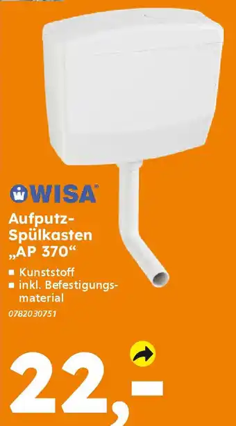 Globus Baumarkt WISA Aufputz- Spülkasten „AP 370" Angebot